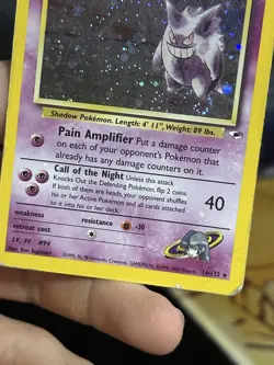 PARTIAL HOLOBLEED Sabrina's Gengar 14/132 Gym Heroes 2000 Holo Rare WOTC Pokemon - Image 4