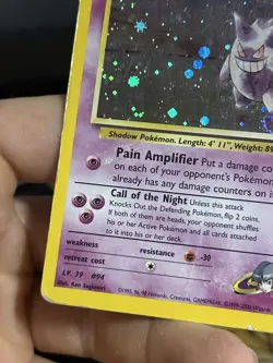 PARTIAL HOLOBLEED Sabrina's Gengar 14/132 Gym Heroes 2000 Holo Rare WOTC Pokemon - Image 5
