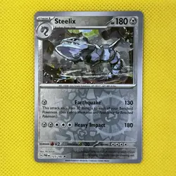 Steelix 125/131 Rare Reverse Holo Paradox Rift Pokemon Card NM - Image 1