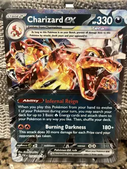 Pokemon TCG Paldean Fates Charizard EX Double Rare Holo Card 54/91 - Image 1