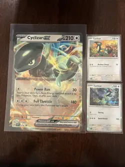 Pokemon Card Cyclizar EX SVP 018 JUMBO CARD Black Star Promo Near Mint + 2 - Image 1