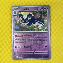 Meowstic 085/191 UnCommon Reverse Holo Surging Sparks Pokemon Card NM - Image 1