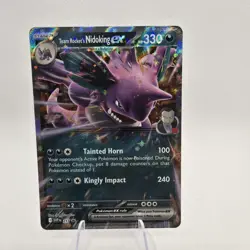 Team Rocket's Nidoking ex 217 Sv: Scarlet & Violet Black Star Promo Card Holo - Image 1