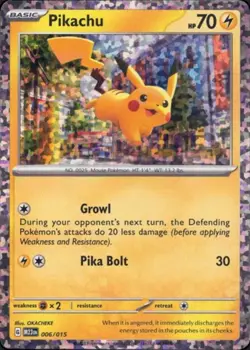 McDonald's 2023 Pikachu TCG Holo Card 006/015 Pokemon Promos - Image 1