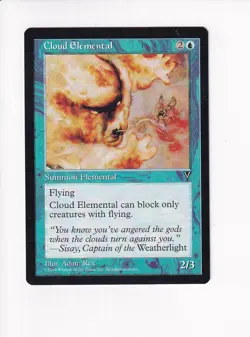 1996 MAGIC THE GATHERING MTG VISIONS CLOUD ELEMENTAL (#1) (PH) - Image 1