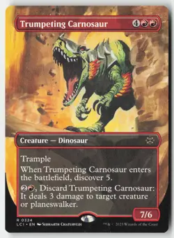 MTG - Trumpeting Carnosaur (Borderless) R The Lost Caverns of Ixalan 324 LP-NM - Image 1