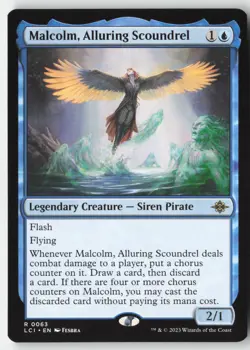 MTG - Malcolm, Alluring Scoundrel R The Lost Caverns of Ixalan 63 LP-NM - Image 1