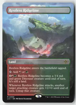 MTG - Restless Ridgeline (Borderless) R The Lost Caverns of Ixalan 350 LP-NM - Image 1