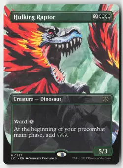 MTG - Hulking Raptor (Borderless) R The Lost Caverns of Ixalan 327 LP-NM - Image 1