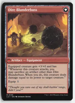 MTG - Dire Flail R The Lost Caverns of Ixalan 145 LP-NM - Image 2