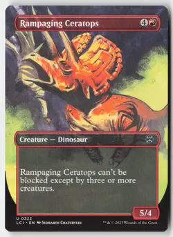 MTG - Rampaging Ceratops (Borderless) U The Lost Caverns of Ixalan 322 LP-NM - Image 1