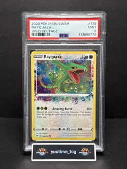 2020 Pokemon Sword & Shield Vivid Voltage Rayquaza #138 PSA 9 - Image 1