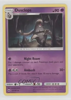 Dusclops Pokemon Sun & Moon Burning Shadows #52 - Image 1