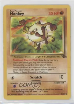 Mankey Pokemon Jungle #55 1999 - Image 1