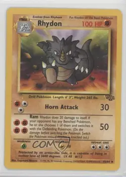 Rhydon Pokemon Jungle #45 1999 - Image 1