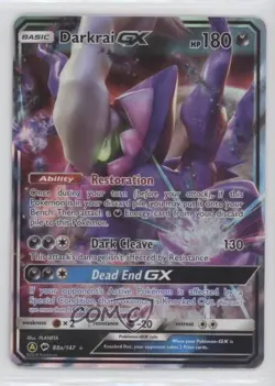 Darkrai GX Pokemon Sun & Moon Burning Shadows #88a - Image 1