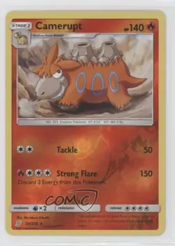 Camerupt Reverse Foil Pokemon Sun & Moon Unified Minds #24 - Image 1