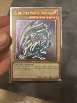 Yugioh OP28-EN001 Blue-Eyes White Dragon Ultimate Euro NM purple video wow - Image 1