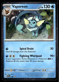 Pokemon TCG SV: Scarlet & Violet Promo Cards #168 Vaporeon - Image 1