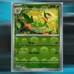 Black Bolt - Servine 002/086 Poke Ball Pattern Reverse Holo TCG Pokemon Card - Image 1