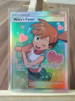 Misty's Favor 235/236 Unified Minds Full Art Trainer Ultra Rare Pokemon Card New - Image 1