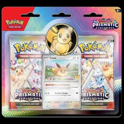 Pokemon Prismatic Evolutions 2-Pack Booster Blister with Eevee Promo Card - Image 1