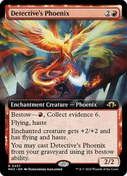 Detective's Phoenix - extended art NM - Modern Horizons 3 MTG MH3 - Image 1