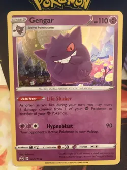 Gengar Pokemon TCG Sword & Shield Promo Black Star Holo SWSH052 Read Description - Image 1