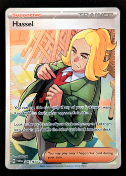 POKEMON ~ HASSEL ~ 205/167 ~ TWILIGHT MASQUERADE ~ FULL ART ULTRA RARE ~ NM - Image 1