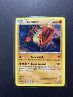 Groudon XY52 XY Holo Black Star Promo Pokemon TCG LP/MP - Image 1