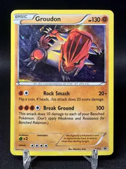 Pokemon TCG Groudon XY Black Star Promos XY52 Holo Promo HP - Image 1