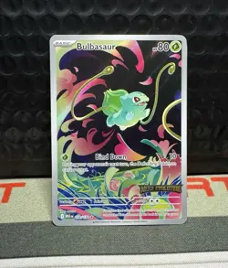 2025 Pokemon Mega Evolution Bulbasaur Illustration Rare Promo Stamp - Image 1