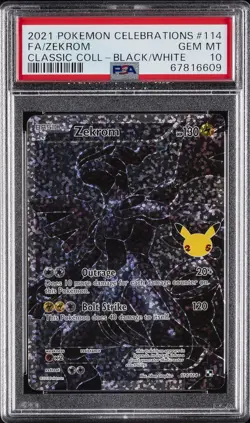 2021 POKEMON CELEBRATIONS CLASSIC COLL #114 FULL ART/ZEKROM PSA 10 - Image 1