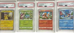 PSA10 SEQ Pokemon GO Card File Set Pikachu, Bulbasaur, Charmander, Squirtle Prom - Image 1