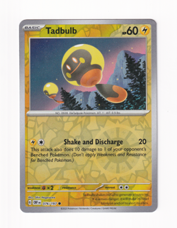 Tadbulb 076/197 Obsidian Flames 2023 Reverse Holo Pokemon Card Near Mint NM - Image 1