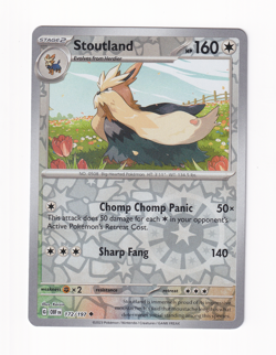 Stoutland 172/197 Obsidian Flames 2023 Reverse Holo Pokemon Card Near Mint NM - Image 1