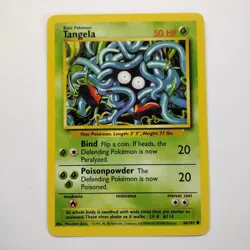 Tangela 66/102 NM Near Mint Base Set Non-Holo Pokemon TCG Card 1999 WOTC - Image 1
