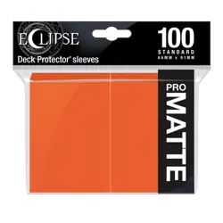 Eclipse Matte Standard Card Sleeves: Pumpkin Orange (100) - Image 1