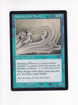 1996 MAGIC THE GATHERING MTG VISIONS KNIGHT OF THE MISTS (#1) (PH) - Image 1