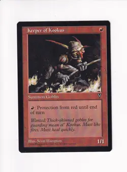 1996 MAGIC THE GATHERING MTG VISIONS KEEPER OF KOOKUS (#2) (PH) - Image 1