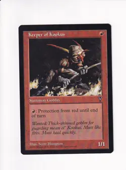 1996 MAGIC THE GATHERING MTG VISIONS KEEPER OF KOOKUS (#1) (PH) - Image 1