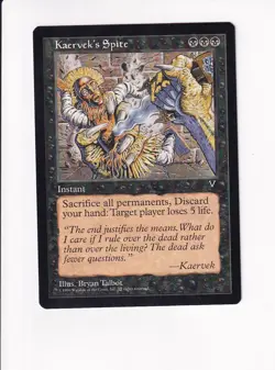 1996 MAGIC THE GATHERING MTG VISIONS KAERVEK'S SPITE (#1) (PH) - Image 1