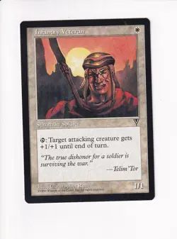 1996 MAGIC THE GATHERING MTG VISIONS INFANTRY VETERAN (PH) - Image 1