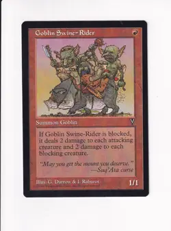 1996 MAGIC THE GATHERING MTG VISIONS GOBLIN SWINE-RIDER (PH) - Image 1