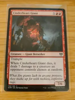MTG Cinderheart Giant 126 Kaldheim M/NM Free UK P&P - Image 1