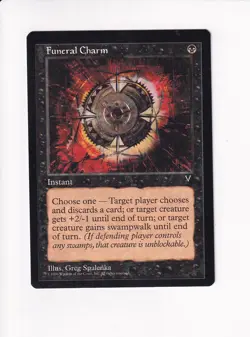 1996 MAGIC THE GATHERING MTG VISIONS FUNERAL CHARM (PH) - Image 1