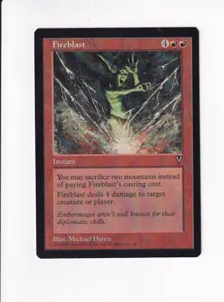 1996 MAGIC THE GATHERING MTG VISIONS FIREBLAST (#2) (PH) - Image 1