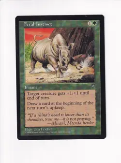 1996 MAGIC THE GATHERING MTG VISIONS FERAL INSTINCT (PH) - Image 1