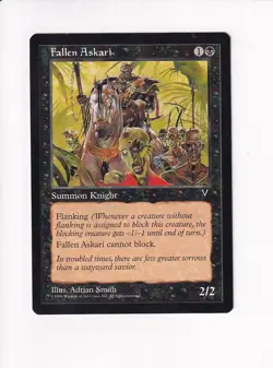 1996 MAGIC THE GATHERING MTG VISIONS FALLEN ASKARI (#3) (PH) - Image 1