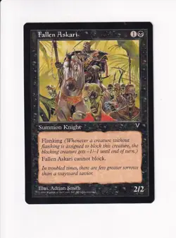 1996 MAGIC THE GATHERING MTG VISIONS FALLEN ASKARI (#2) (PH) - Image 1